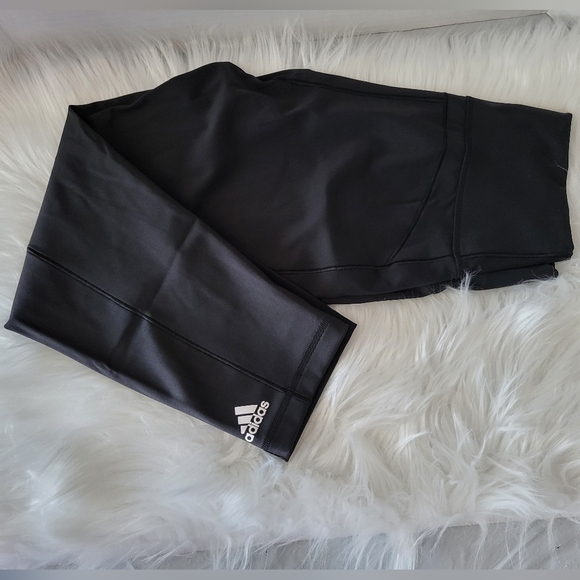 Adidas Capris Leggings,  size junior medium (24) - Picture 1 of 5